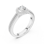 Luxury Round Moissanite Solitaire Anniversary Ring D Color