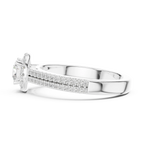 Luxury Round Moissanite Solitaire Anniversary Ring D Color