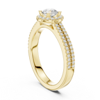 Luxury Round Moissanite Solitaire Anniversary Ring D Color