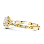 Round VVS Diamond Engagement Ring White Gold Style E Color