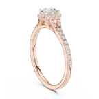 Ultra-Thin Band Round Moissanite Solitaire Ring D Color