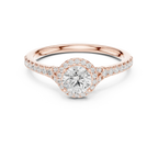 Ultra-Thin Band Round Moissanite Solitaire Ring D Color