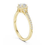 Ultra-Thin Band Round Moissanite Solitaire Ring D Color
