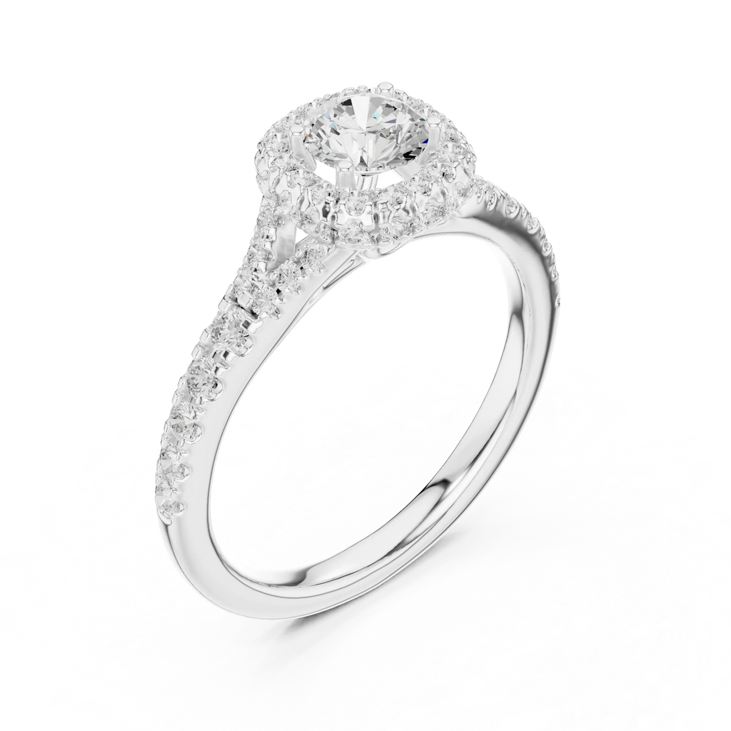 D Color Round Lab Created Diamond Solitaire Anniversary Gift