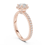 Classic Round VVS Diamond Solitaire Engagement Ring F Color