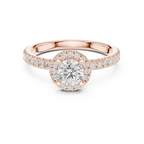 Classic Round VVS Diamond Solitaire Engagement Ring F Color