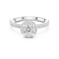 Classic Round VVS Diamond Solitaire Engagement Ring F Color