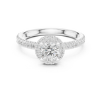 Classic Round VVS Diamond Solitaire Engagement Ring F Color