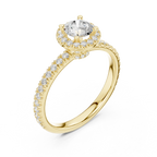 Classic Round VVS Diamond Solitaire Engagement Ring F Color