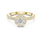 Classic Round VVS Diamond Solitaire Engagement Ring F Color
