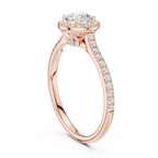 Round Lab Grown Solitaire Wedding Ring E Color