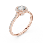 Round Lab Grown Solitaire Wedding Ring E Color