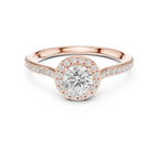 Round Lab Grown Solitaire Wedding Ring E Color