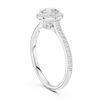 Round Lab Grown Solitaire Wedding Ring E Color