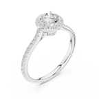 Round Lab Grown Solitaire Wedding Ring E Color