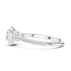 Round Lab Grown Solitaire Wedding Ring E Color