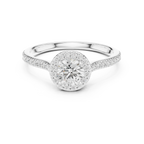 Round Lab Grown Solitaire Wedding Ring E Color
