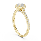 Round Lab Grown Solitaire Wedding Ring E Color