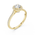 Round Lab Grown Solitaire Wedding Ring E Color