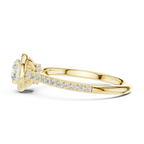 Round Lab Grown Solitaire Wedding Ring E Color
