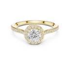 Round Lab Grown Solitaire Wedding Ring E Color