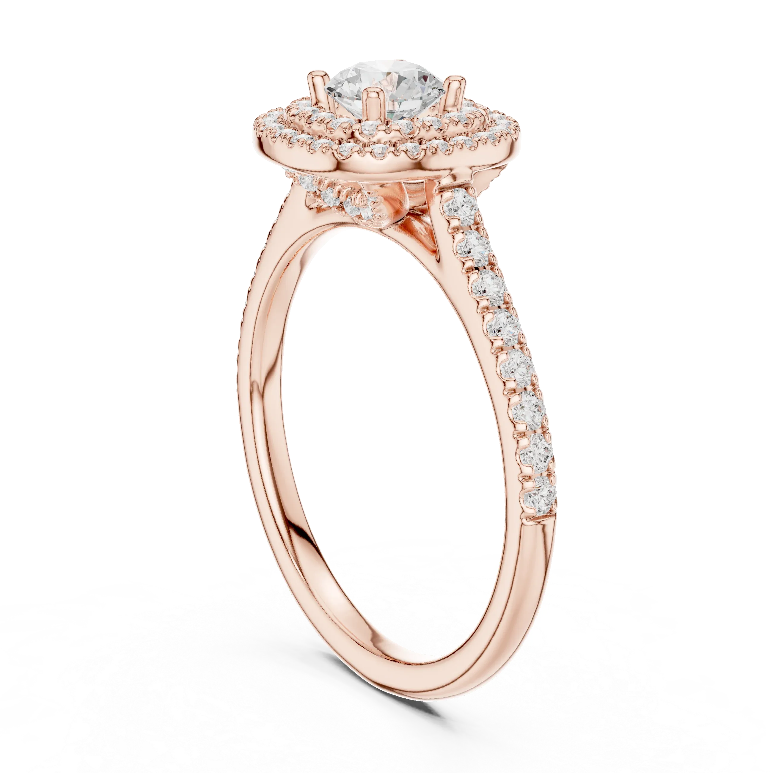 E Color VVS1 Round Lab Grown Diamond Solitaire Promise Ring