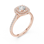 E Color VVS1 Round Lab Grown Diamond Solitaire Promise Ring