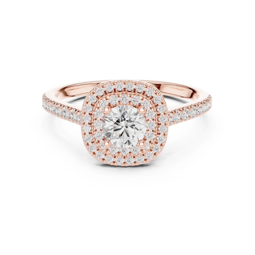 E Color VVS1 Round Lab Grown Diamond Solitaire Promise Ring