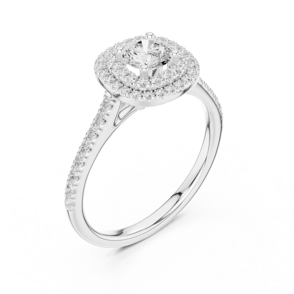 E Color VVS1 Round Lab Grown Diamond Solitaire Promise Ring