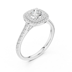 E Color VVS1 Round Lab Grown Diamond Solitaire Promise Ring