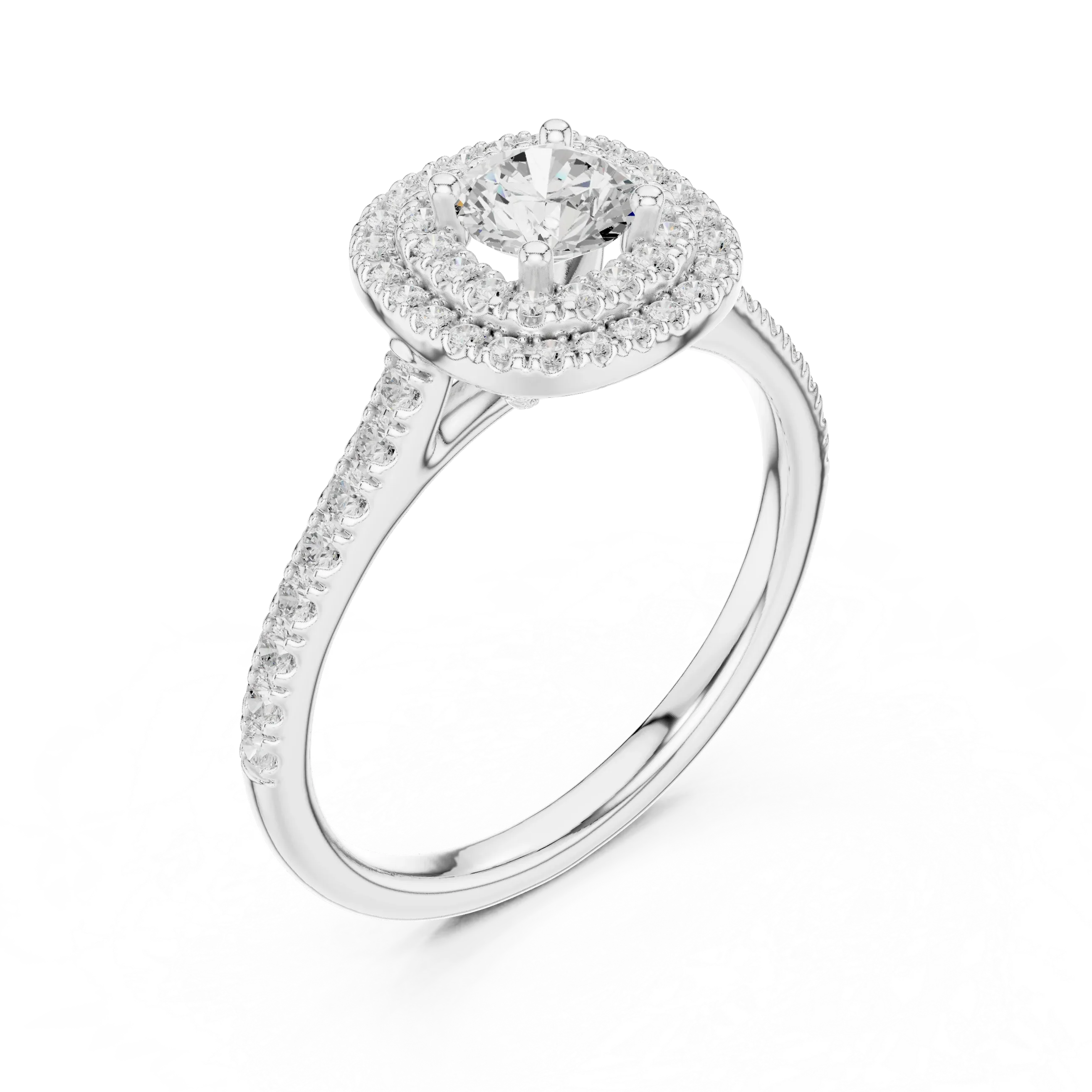 E Color VVS1 Round Lab Grown Diamond Solitaire Promise Ring