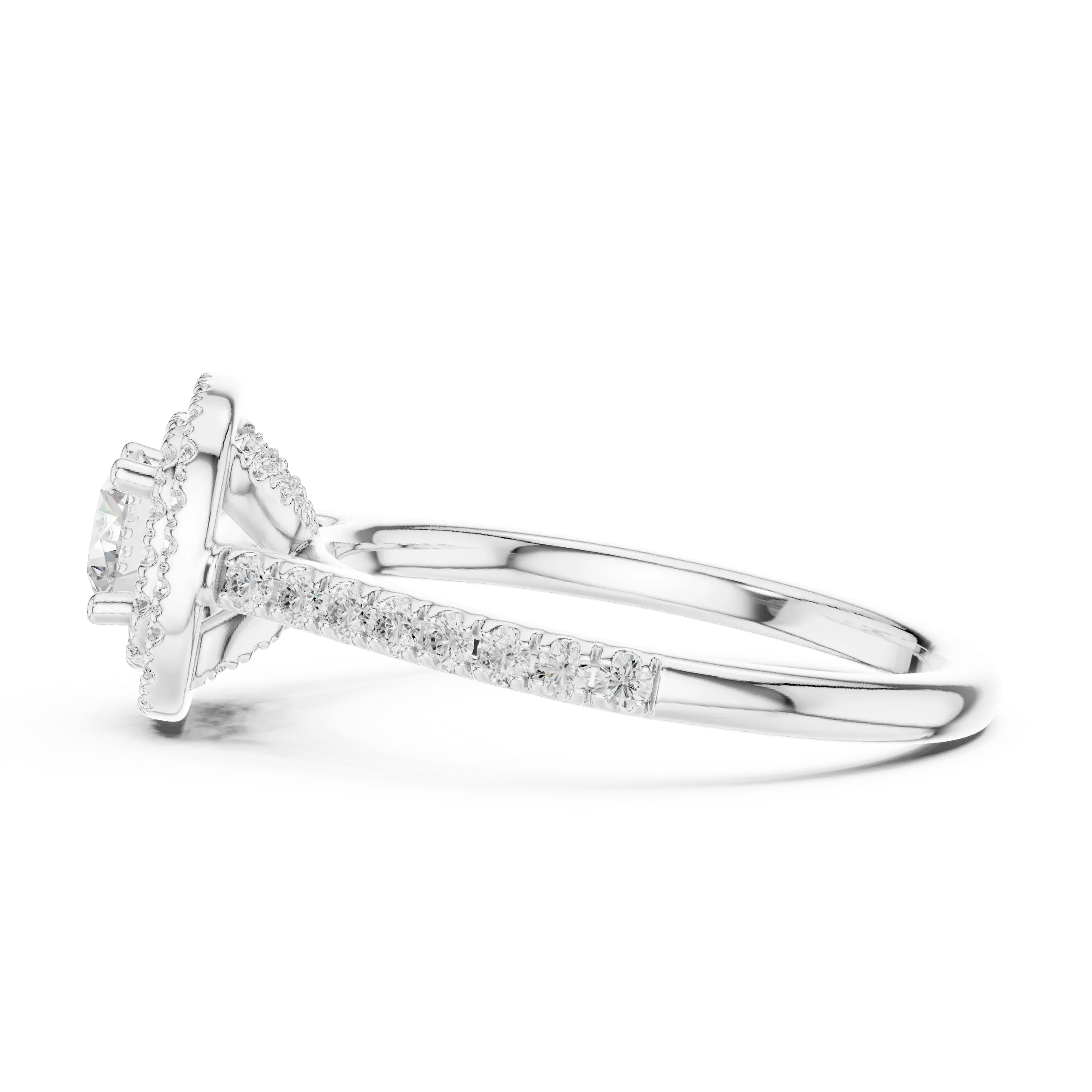 E Color VVS1 Round Lab Grown Diamond Solitaire Promise Ring