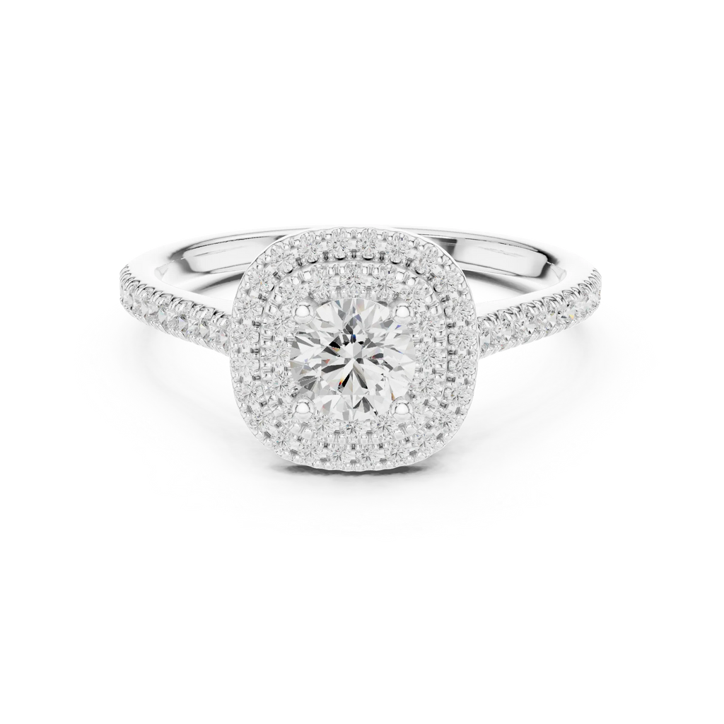 E Color VVS1 Round Lab Grown Diamond Solitaire Promise Ring