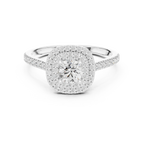 E Color VVS1 Round Lab Grown Diamond Solitaire Promise Ring