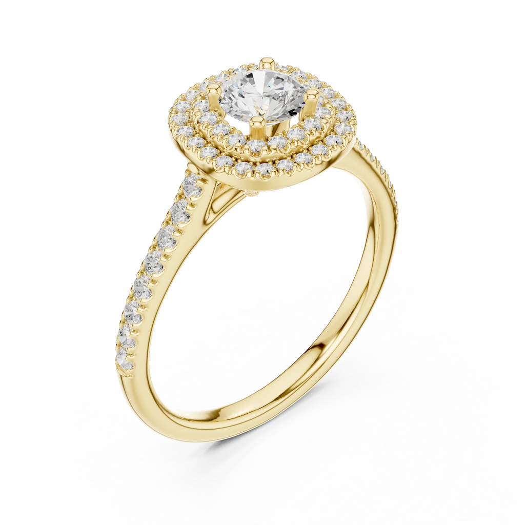 E Color VVS1 Round Lab Grown Diamond Solitaire Promise Ring