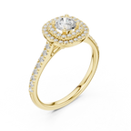 E Color VVS1 Round Lab Grown Diamond Solitaire Promise Ring