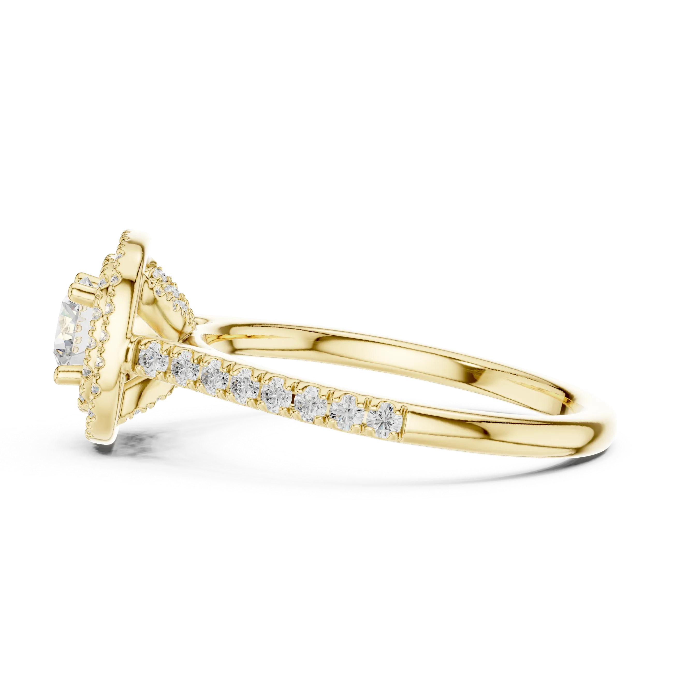 E Color VVS1 Round Lab Grown Diamond Solitaire Promise Ring