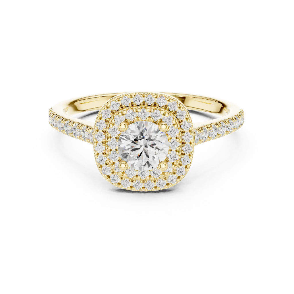 E Color VVS1 Round Lab Grown Diamond Solitaire Promise Ring