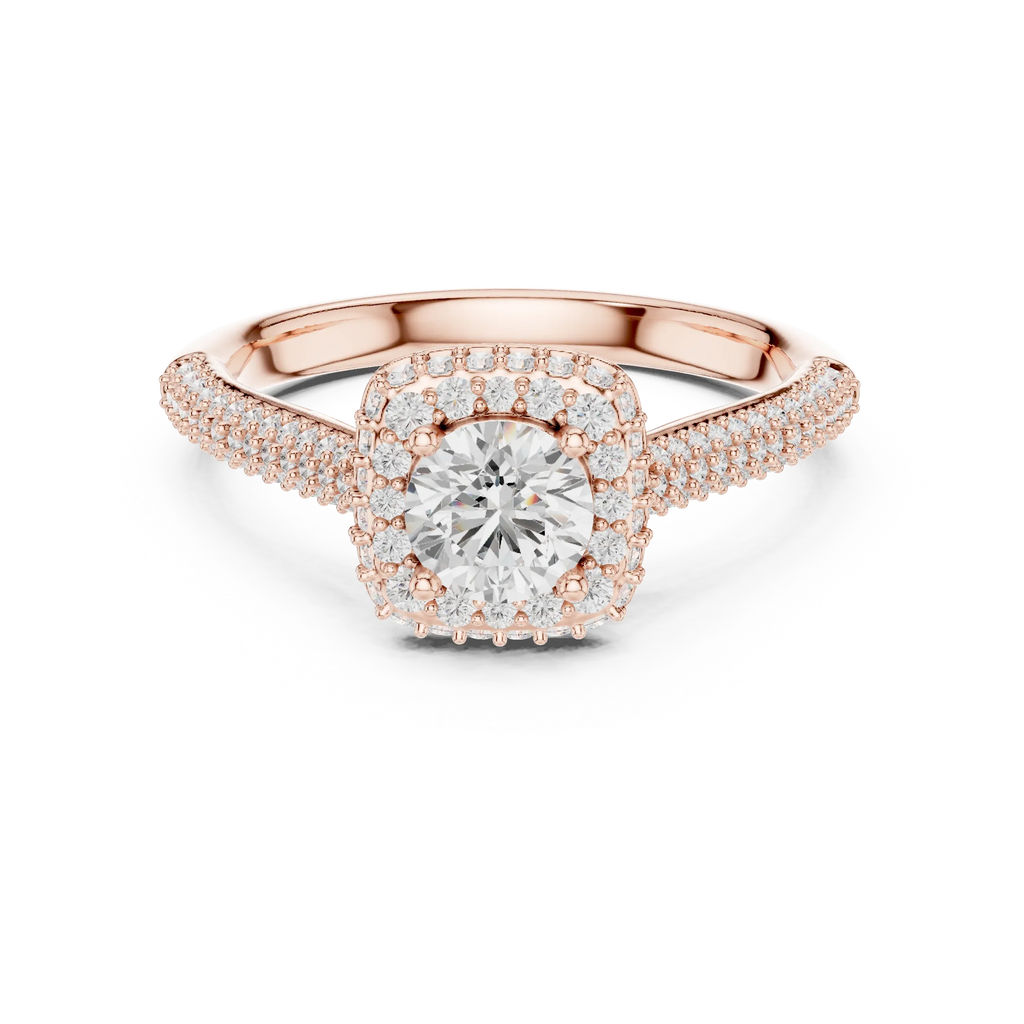 Sleek Round Moissanite Solitaire Ring for Anniversary Gift