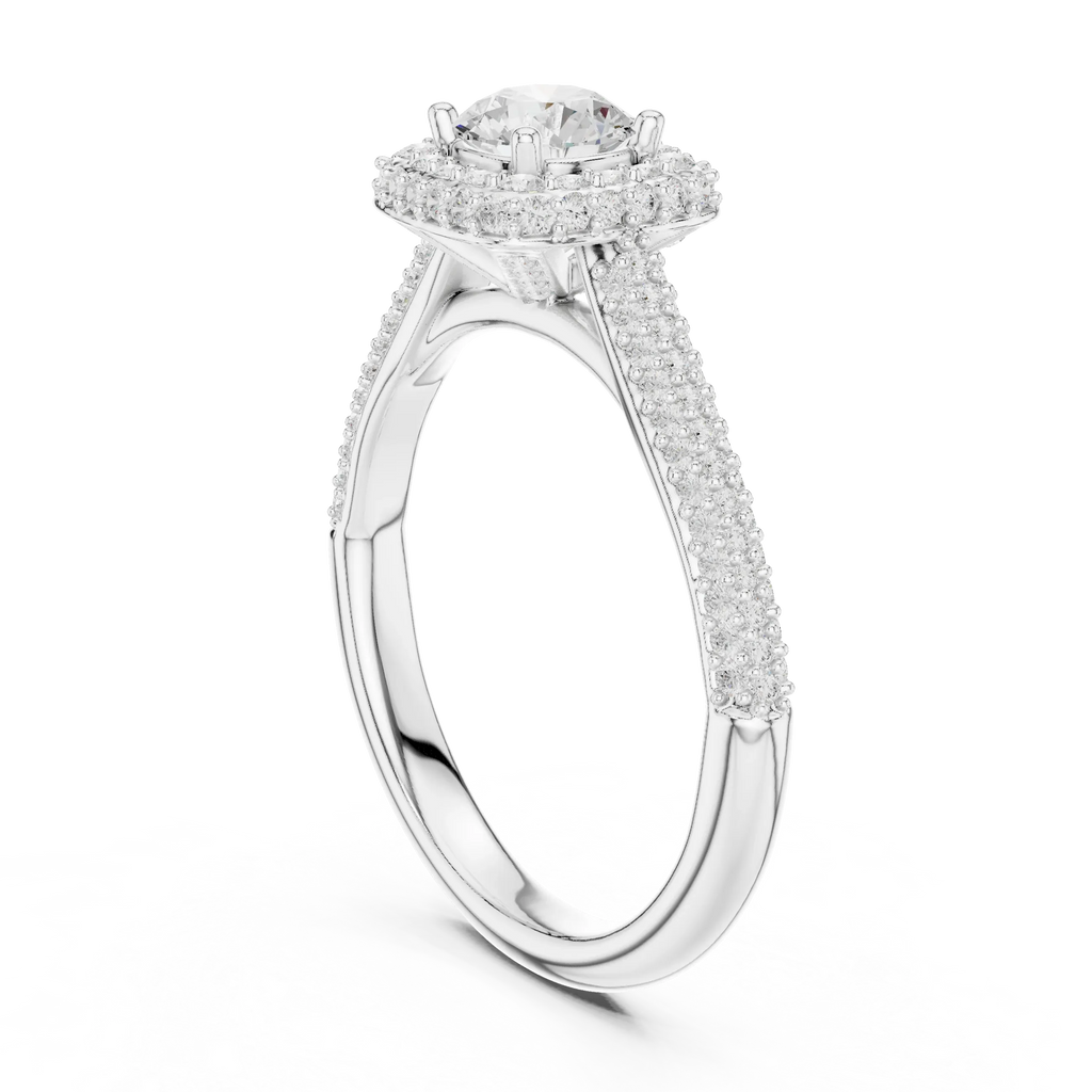 Sleek Round Moissanite Solitaire Ring for Anniversary Gift