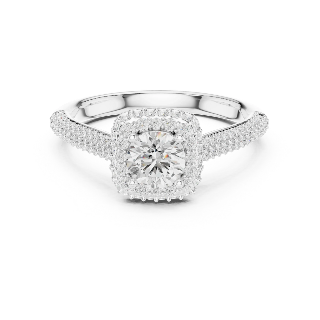 Sleek Round Moissanite Solitaire Ring for Anniversary Gift