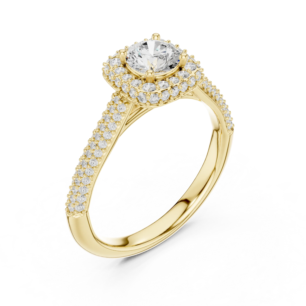 Sleek Round Moissanite Solitaire Ring for Anniversary Gift