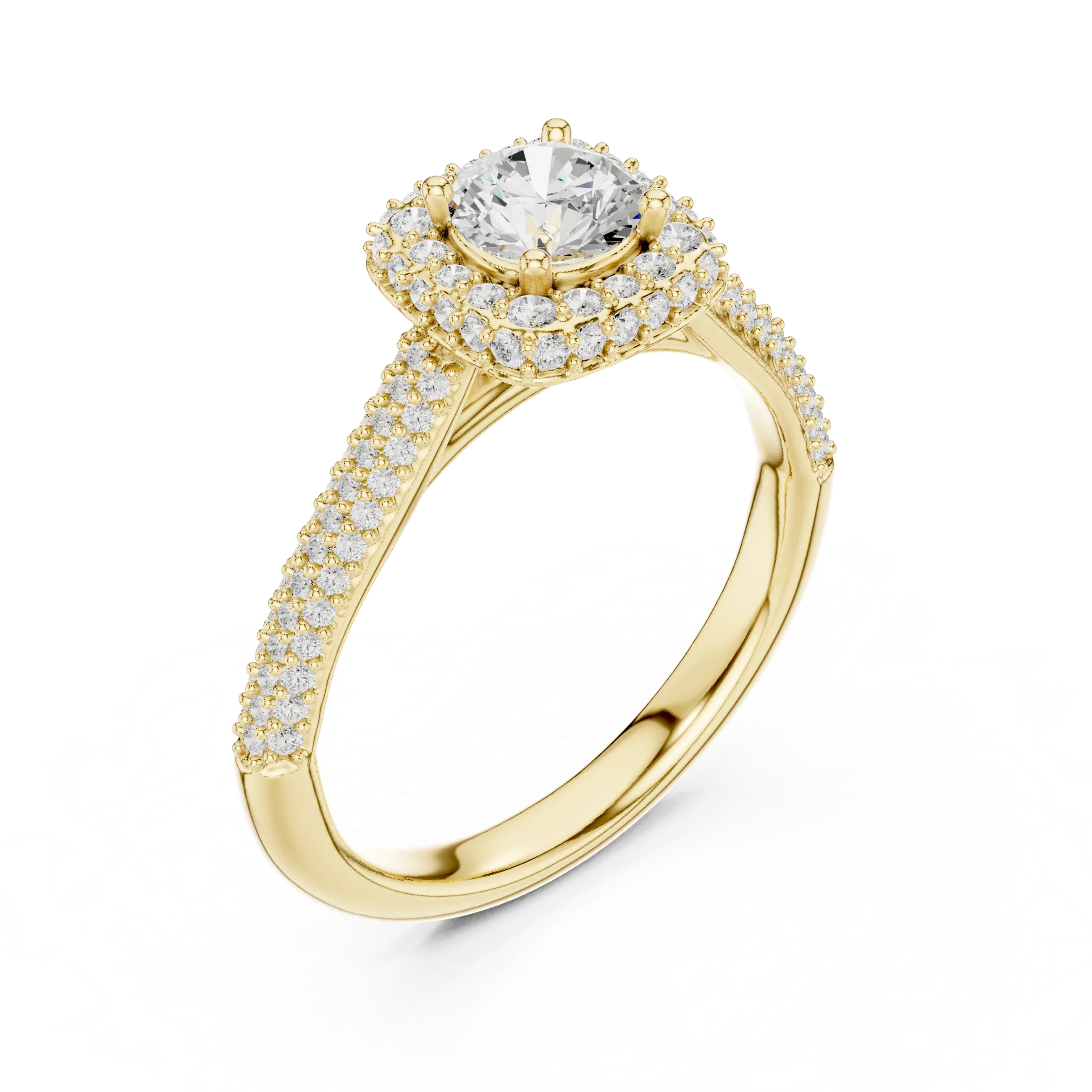 Sleek Round Moissanite Solitaire Ring for Anniversary Gift