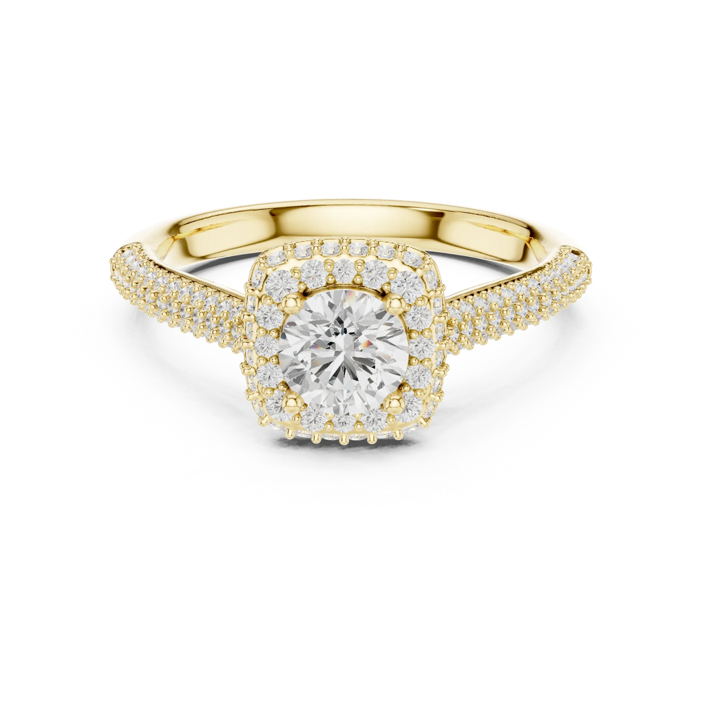 Sleek Round Moissanite Solitaire Ring for Anniversary Gift