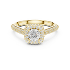 Sleek Round Moissanite Solitaire Ring for Anniversary Gift