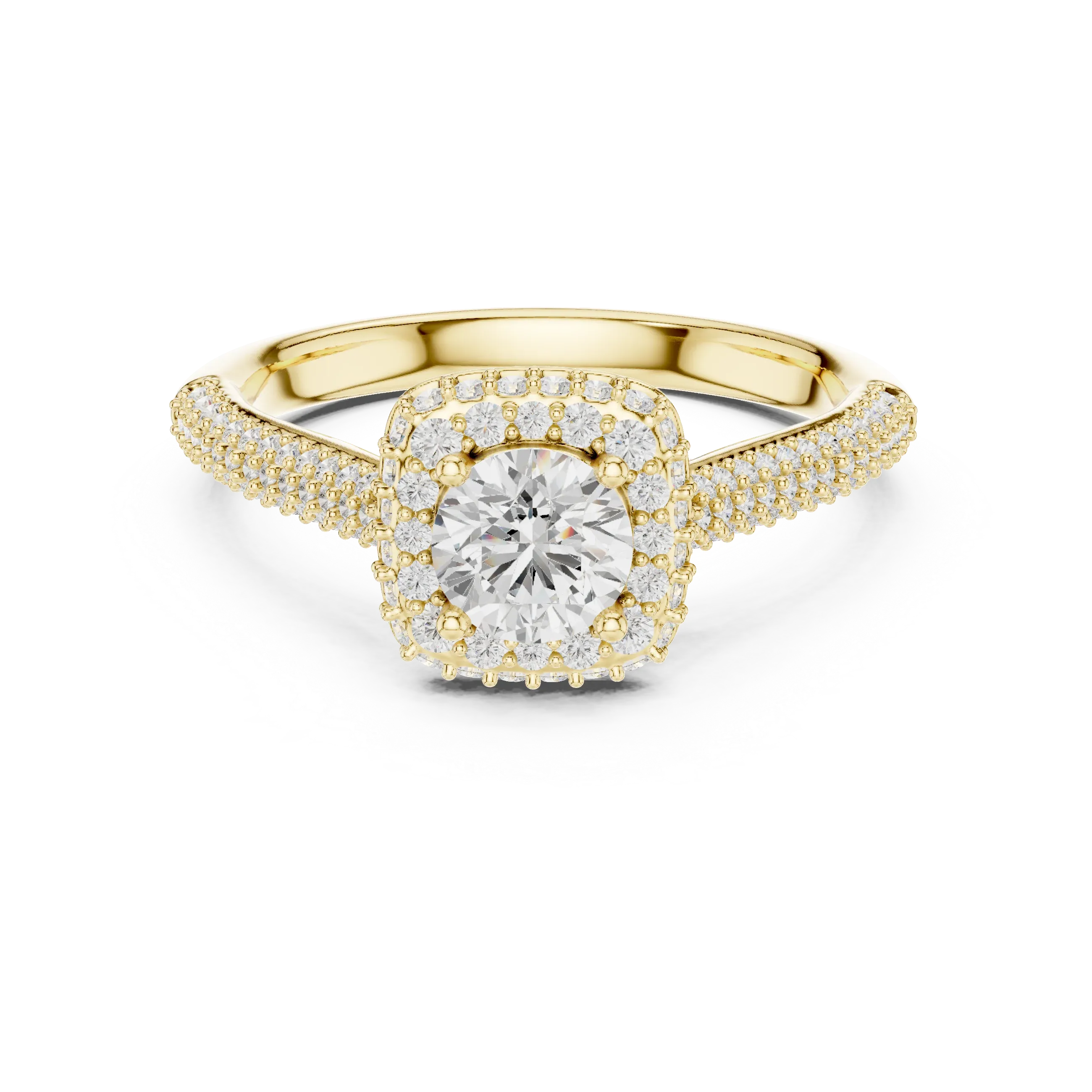 Sleek Round Moissanite Solitaire Ring for Anniversary Gift