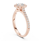 F Color Round Lab Created Diamond Solitaire Engagement Ring