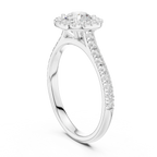 F Color Round Lab Created Diamond Solitaire Engagement Ring