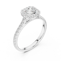 F Color Round Lab Created Diamond Solitaire Engagement Ring