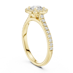 F Color Round Lab Created Diamond Solitaire Engagement Ring